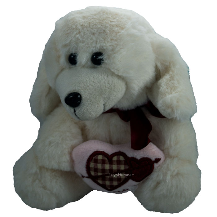 عروسک سگ قلب دار