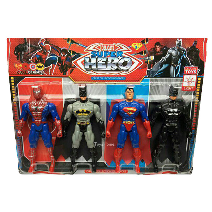 اکشن فیگور بتمن ، سوپرمن و مرد عنکبوتی