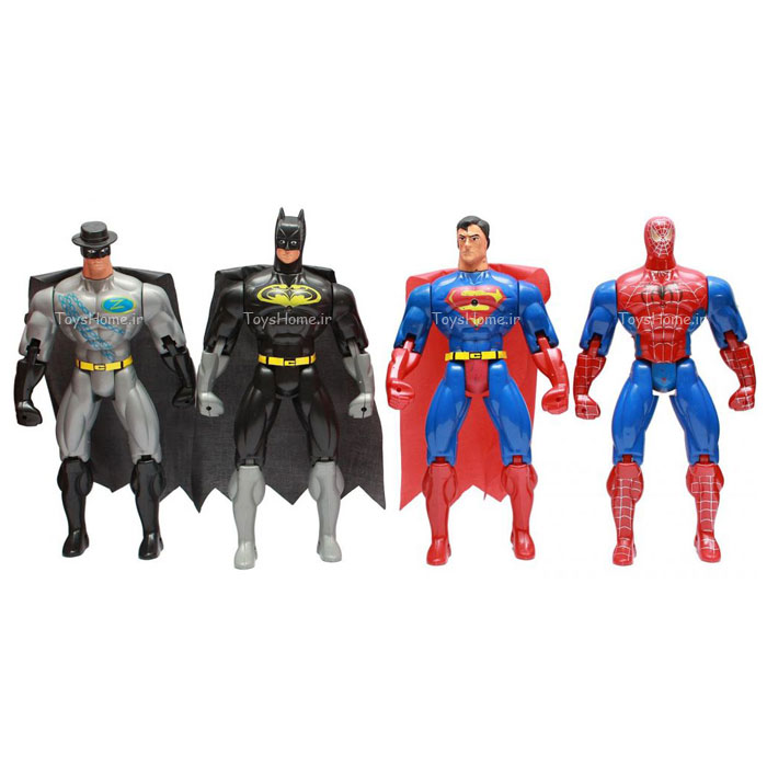 اکشن فیگور بتمن ، سوپرمن ، مردعنکبوتی و زورو