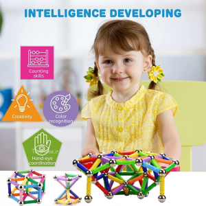 مگنت فلزی گوی و میله 72 تکه